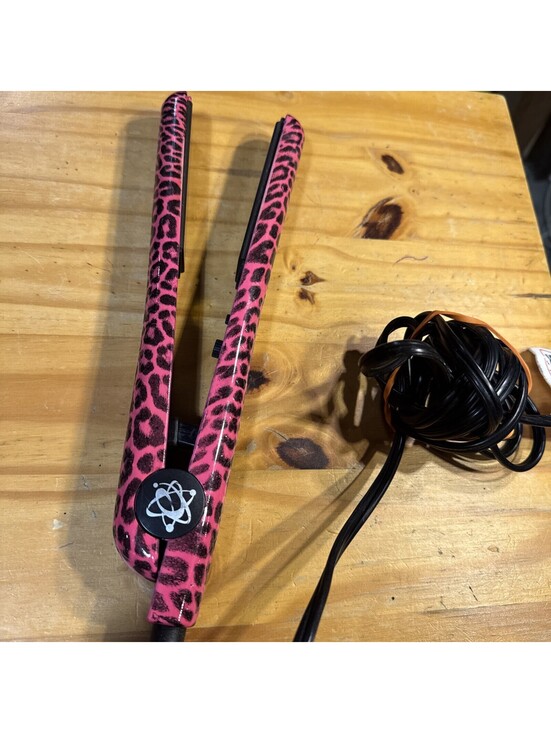 Evalectric Other - Evalectric Pink Cheetah Ceramic Silk Hair Straightener Limited Edition! TESTED